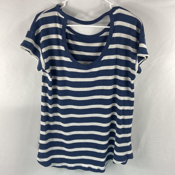 Mountain Hard Wear Stripped T-Shirt with Cut Out Back - Picture 2 of 7